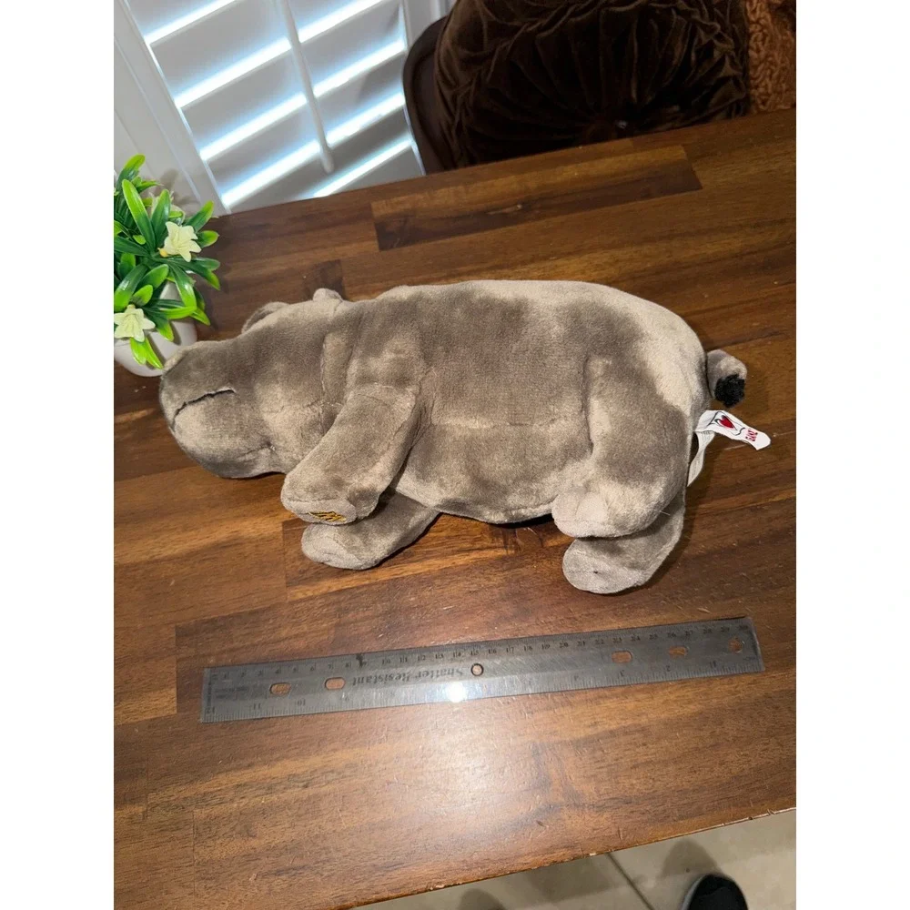 Ganz Webkinz Hippo Plush Grey Stuffed Animal Collectible W Paw HM112 no code